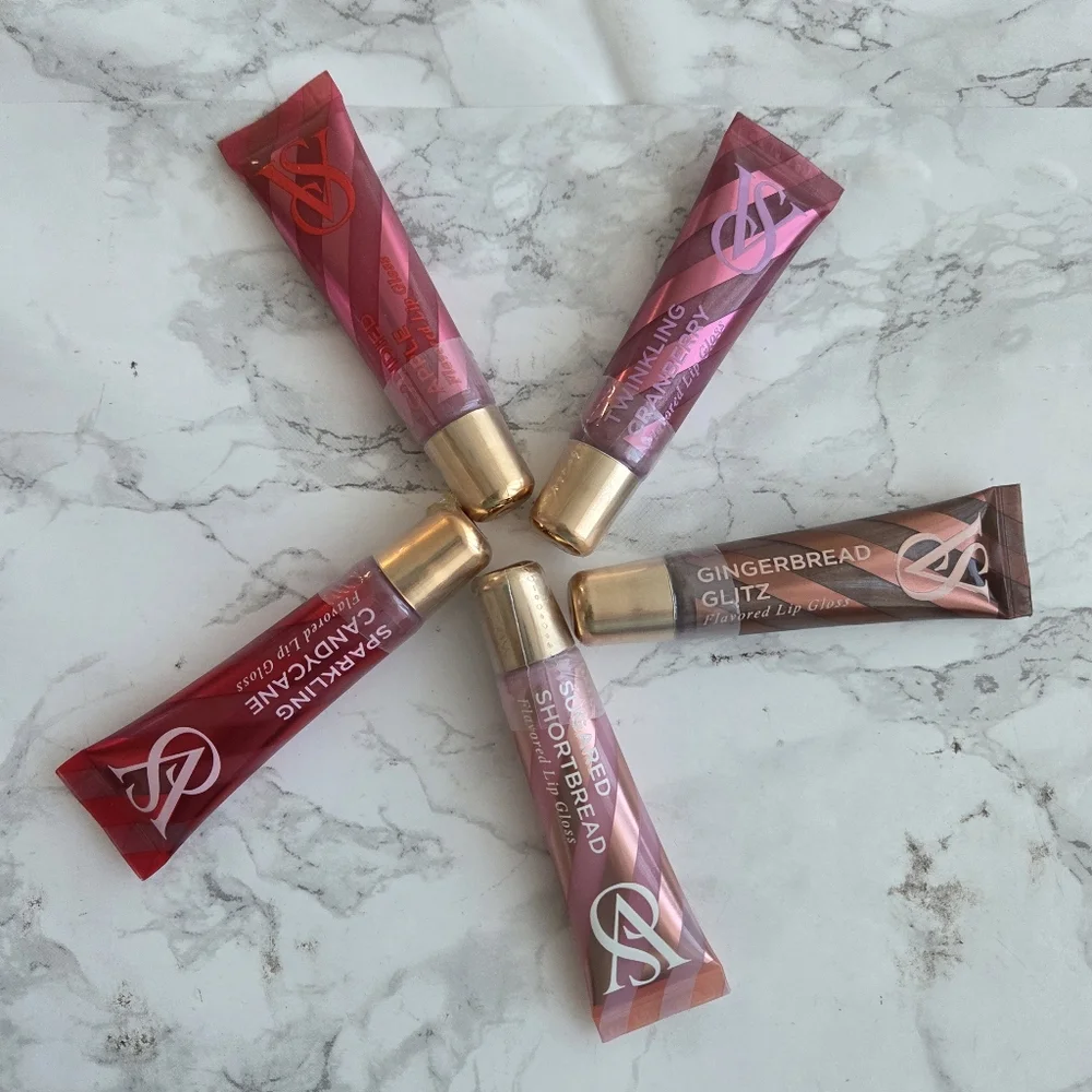 Victoria Secret 5 Pc Holiday Lip Gloss Gift Set New